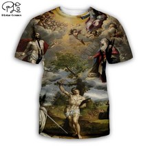 예수님 그리스도 PLstar Cosmos Christian olic Jesus R Streetwear 3DPrint Summer Casual Funny T-shirts, 05 T-shirts_01 XS