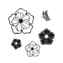 자체 타일 냉장고 스티커 벽면부착 꽃무늬 데코 투명스티커 냉장고스티커, 단일상품(품절)