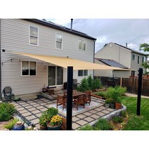 사각 그늘막 선쉐이드 차광막 타프 사각 3 x 3m 3 x 4m 3 x 5m, 사각 3 x 3m 베이지