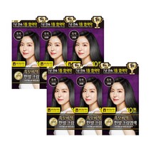 리엔 흑모비책 한방 크림염색제, 흑색, 6개