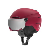 ATOMIC 아토믹 남녀 스키 헬멧 고글 투인원 스노우 고글 SAVOR VISOR STEREO, 에스, 크림슨 5006184