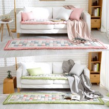 [NURIhome] 루카 뽈록이 워싱 4단 쇼파패드 65x240