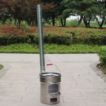 화목 주물 캠핑용 티타늄 리버스 실내용 텐트 미니화목난로 난로 나무 스토브 숯 스토브 난방 스토브 야외 피크닉 바베큐 스토브 나무 굽기 스토브 숯 스토브 캠핑 휴대용 장작 스토브, 대형 장작 난로 스테인리스 + 굴