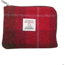 파우치 HARRISTWEED 티슈 화장 Red Check