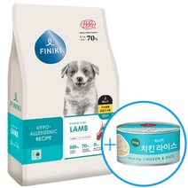 FINIKI 유기농 피니키 하이퍼알러지 강아지사료-양고기 (피니키 치킨캔 증정), 2.5kg, 1포