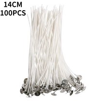 향초만들기2.6-20cm 50/100PCS 목화 양초 세트 무연 왁스 순수 코튼 코어 DIY 만들기 Pre-Waxed Wicks 촛불, 06 100pcs Wick-14cm