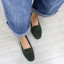 홍당무 스웨이드가죽 스티치 단화 로퍼 4color 1cm