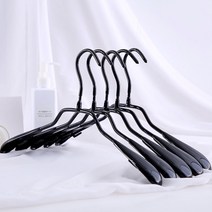 논슬립 어깨뿔방지 미끄럼방지 옷걸이 실리콘 코팅 스텐레스 10P, 블랙, 여성용 10P