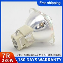 무대조명 7R 230 W/P-VIP 180-230/1.0 E20.6 무빙 헤드빔 램프 전구 무대 스튜디오 1 개, 한개옵션1