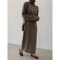 가을 니트 원피스 여성 스웨터 긴팔 맥시 오버핏