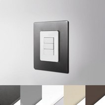 국산 베르블럭 접착식 스위치 테두리 커버(중형) / 인테리어 스티커 포인트 벽지 스위치 주변 가림 부자재, 5) 매트브라운 (중형)