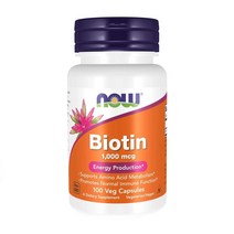 나우푸드 비오틴 1000 mcg 100 베지캡슐, 4병, 100정