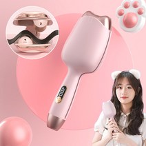 Fowod 물결펌고데기 32MM 볼륨 고데기 물결웨이브 온도조절 세라믹 코팅 라면머리, 분홍색
