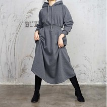 벅시루 여성 트레이닝 후드 허리밴딩 속기모 원피스