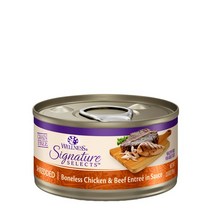 웰니스 시그니쳐 셀렉트 고양이 주식 캔 슈레드 닭고기와 소고기 79g 사료 파우치, 단품, 단품