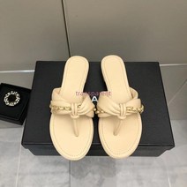 플립플랍 폭신폭신한 체인발가락쪼리슬리퍼 검은색 베이지 화이트 굽높이, 01 화이트