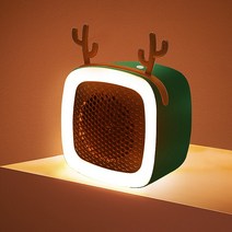 YAPOGI귀여운 미니온풍기 탁상 사무실휴대용 온풍기, 그린