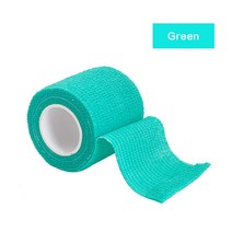 4.5m 다채로운 스포츠 자기 접착 탄성 붕대 랩 테이프 Elastoplast 무릎 지원, 09 Green, 03 7.5cm X 4.5m