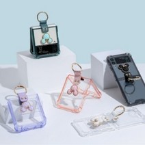 갤럭시Z플립3 퀼팅미키 에어쿠션 골드링 젤하드케이스, 화이트 미키