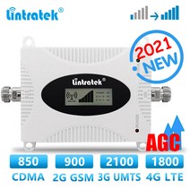 Lintratek LTE 4g 셀룰러 GSM 신호 증폭기 Cellphons 850 900 2100 1800 리피터 3G 모바일 네트워크 부스터 UMTS AGC 2021, 04 4G 1800MHz LTE DCS