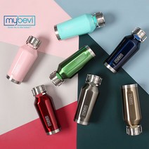 마이베비 콰트로 캔틴 290ml 10온즈 초등학생 유치원생 손잡이 텀블러 보온 보냉병, 핑크스파클