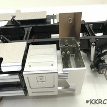 포터 적재함 공구함 1톤 화물차 트럭 tamiya 114 용 스테인레스 스틸 장비 상자 56360 tamiya 114 트랙터 화물 수정 부품용 볼보 트레일러 도구 상자
