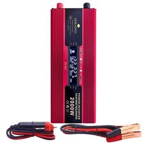 다운트랜스 슈퍼캐패시터 차량용 인버터자동차 전원 인버터 수정 사인파 DC 12V AC 220V 변압기 EU 소켓, 03 2000W