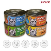 프로베스트 캣푸드 고양이 간식캔, 참치 + 연어 혼합맛, 24개입