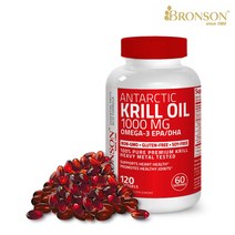 브론슨 남극 크릴오일 1000mg 120정 EPA