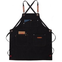 모올글래드 캔버스 스페셜 앞치마 빅사이즈 캔버스 스페셜 앞치마 카페 바리스타 공방 미용실 어린이집 예쁜 앞치마, 빅사이즈 캔버스 스페셜 앞치마 (블랙)