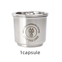 커피필터 핸드드립 여과지Capsulone/illy 커피 머신 메이커에 적합/스테인레스 스틸 금속 리필 가능 재사용, 01 1capsule