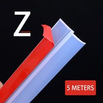 풍절음 고무 몰딩 천장 엠보싱 차량 스펀지 흡음 테이프 자동차 방음재 방음 Z 타입 투명 자동 씰 2-8 미터 도어 씰링 스트립 웨더스트립 엣지 트림 소음 차단, 5M Transparent Z