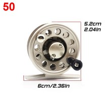 빙어낚시 견지낚시 얼음낚시 40/50/60MM 겨울 낚시 릴 Interchangea 1BB 캐스팅 드럼 휠 플라스틱 플라이, 05 50