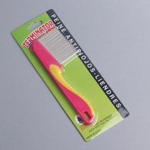 애완견 고양이 이가 방지 빗 구충제 알을 위한 스테인레스 스틸 길고 짧은 바늘 매듭 창살, Long Needle Blister+Red