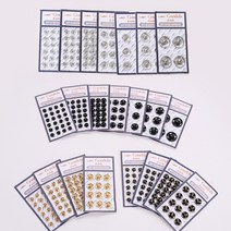 아유디 스냅단추 5mm~17mm 실버 블랙 엔틱골드 골드 단추 의류 부자재, 엔틱골드10mm