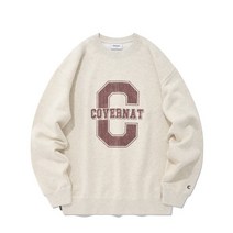 커버낫 [Covernat] 빅 컬리지 C 로고 맨투맨 오트밀