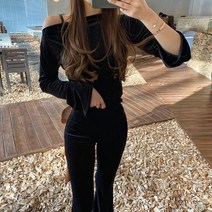 엘르핏 벨벳 트레이닝 set - (2color)