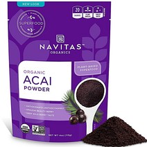 나비타스오가닉스 Organic Acai Powder 오가닉 아사이베리 파우더 가루 113g, 1개