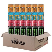 [위드박스] 몬스터 에너지 드링크 355ml (펀치6+선라이즈6+망고6+그린6), 24개