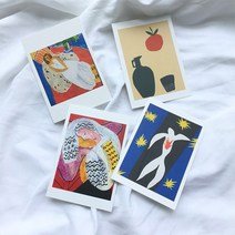 룸플러스 TB1P012 앙리마티스 디자인 장식 소품 엽서(단면), D타입 단면(10.5x15cm)