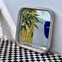 사각 스테인리스 벽걸이 거울, 그린