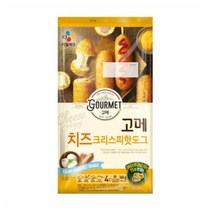 CJ더마켓 회사 간식 점심 메뉴 도시락 반찬 휴게소 음식 브런치 탑티어 고메 치즈크리스피핫도그 감자 찹쌀 모짜렐라 체다 치즈 소시지 340G, 15개