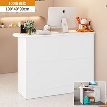 카운터 테이블 매장 캐셔 계산대 안내데스크 포스기 인포메이션 식당, 100cm 워머-원호타입-테이블좌우호환