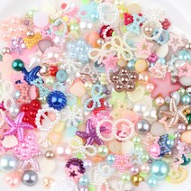 컬러 진주 믹스 파츠 비즈 레진 공예 아트 데코덴 DIY 슬라임 탑꾸 탑로더 쉐이커 악세사리 부자재
