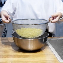 슈테른 스텐304 스텐믹싱볼 면 스파게티 채반 믹싱양푼+채반 2종세트, 비빔면세트(스텐채반+믹싱볼)