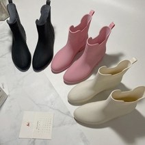 포니샵 여성 여자 여성용 어른 성인 가벼운 발편한 비오는날 비올때 비 장마 앵클 숏 레인부츠 레인워커 장화 신발 슈즈