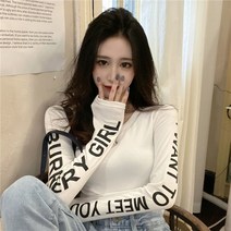 vaviola 바비올라 여자 영문 코디 여성 여자티셔츠 프린팅 긴팔티PP - 509