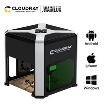 레이저각인기 레이저조각기 레이저 조각 기계 cloudray laser engraver wainlux k6 mark printer cutter 목공 플라스틱 3000mw wifi, 에게, 초록