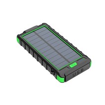 캠핑용 태양열 보조배터리 20000mAh 손전등 지남침 방수 충격방지 야외용, 그린