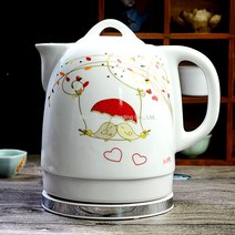 포트 징더전 도자기 가정용 전열 물주전자 찻주전자 티 생활용 끓인물주전자 용셀프단전 전기, T14-1.8L친밀한 시간